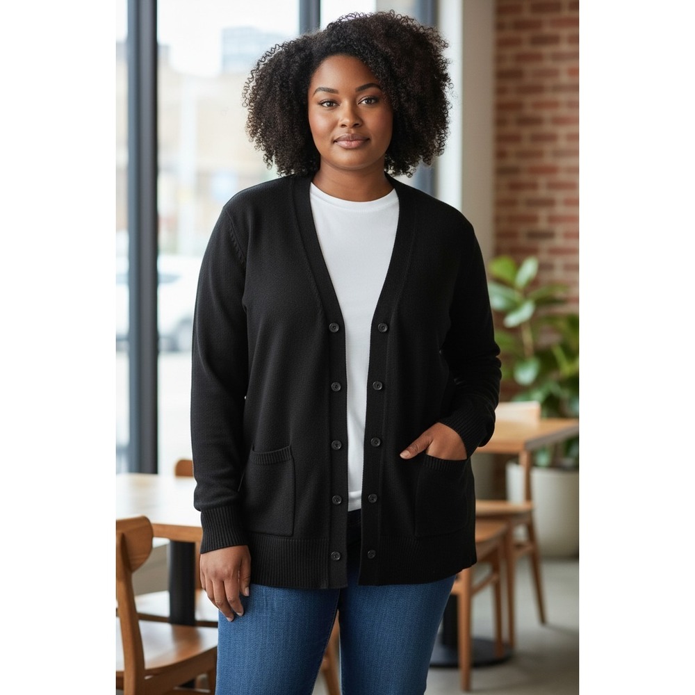 Edwards Womens Cardigan With‎ Pockets - Black